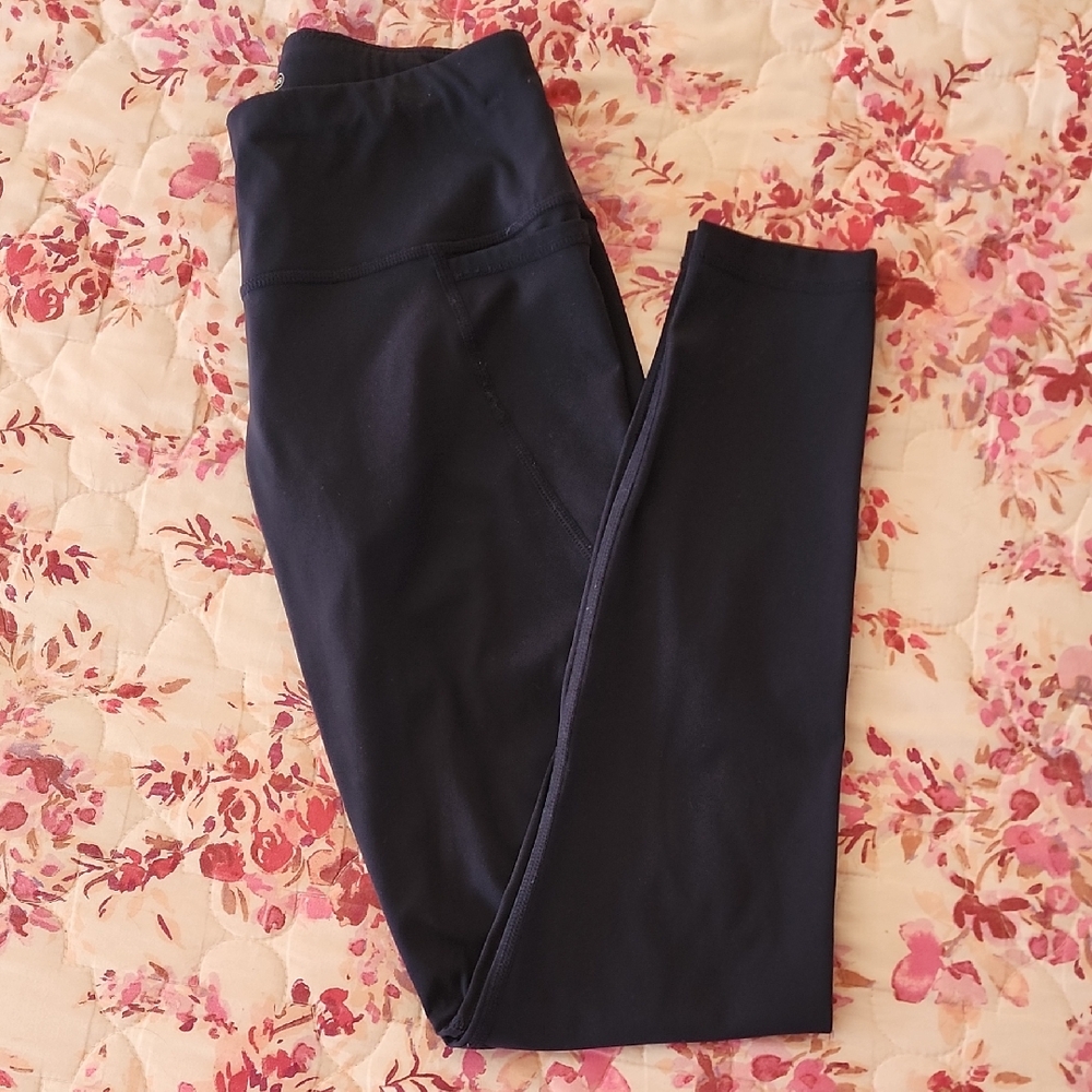 Sweaty Betty POWER Full Length 27" Navy Leggings XS *Flaw*